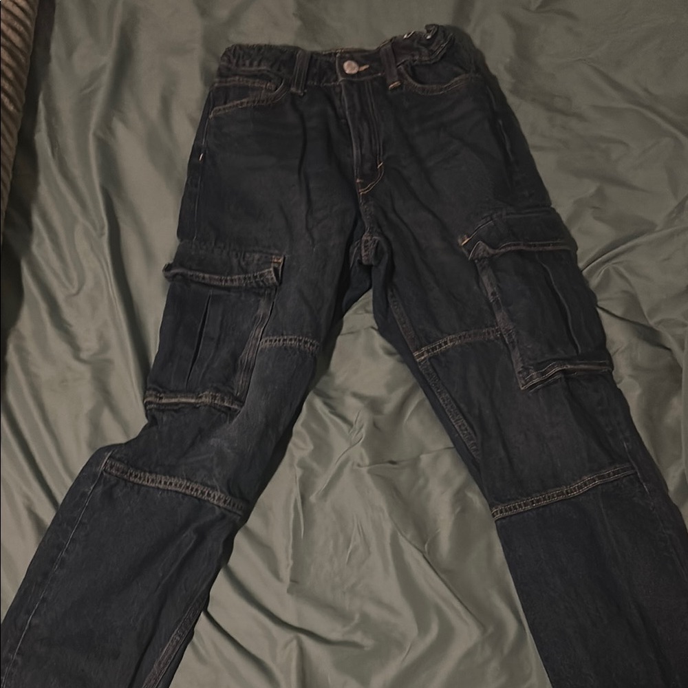 H&M Kids Dark Blue Cargo Jeans